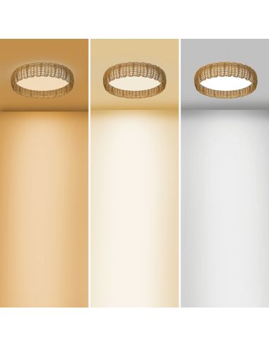 Plafón de techo LED grande Kilimanjaro natural dimmable de 50W luz regulable
