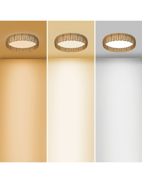 Plafón de techo LED grande Kilimanjaro natural dimmable de 50W luz regulable