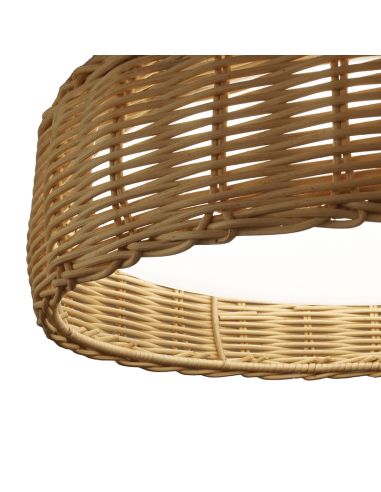 Plafón de techo LED grande Kilimanjaro natural dimmable de 50W detalle