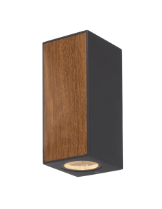 Aplique de pared de madera Beret de dos luces 2xGU10