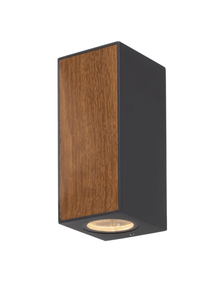 Aplique de pared de madera Beret de dos luces 2xGU10