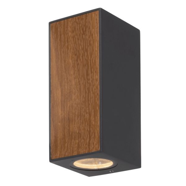 Aplique de pared de madera Beret de dos luces 2xGU10