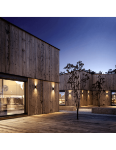 Arandela de madeira boina de duas luzes 2xGU10 2