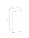 Aplique de pared de madera exterior horizontal Beret 1xE27 medidas