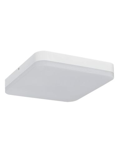 Plafonnier LED carré blanc pour salle de bain 3000K/4000K/6500K, IP54 avec capteur