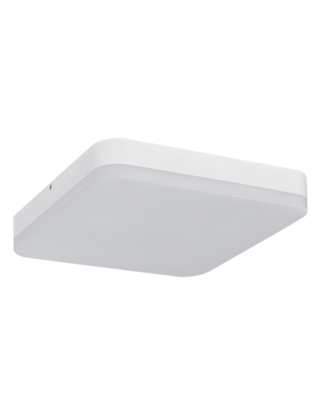 Plafonnier LED carré blanc pour salle de bain 3000K/4000K/6500K, IP54 avec capteur