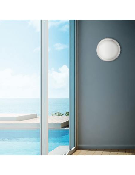 Plafonnier/applique LED Kentia blanc 4000k, IP65 Environnement