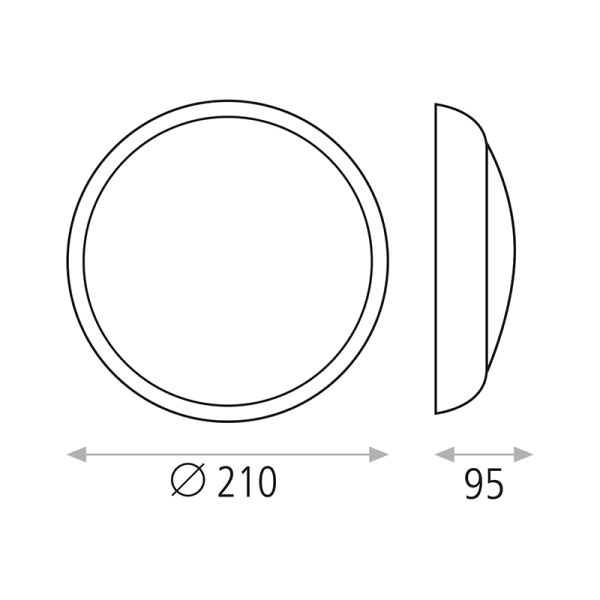 Plafonnier/applique LED Kentia blanc 4000k, IP65