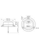 Dimensiones Rotativo LED magnético Slim Hella ValueFit 12V/24V con cable TA1 y R10 2XD 357 980-001 Hella | LeonLeds