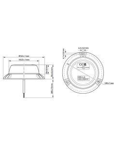 Rotativo LED magnético Slim Hella ValueFit 12V/24V con cable TA1 y R10 2XD 357 980-001 Hella | LeonLeds 2