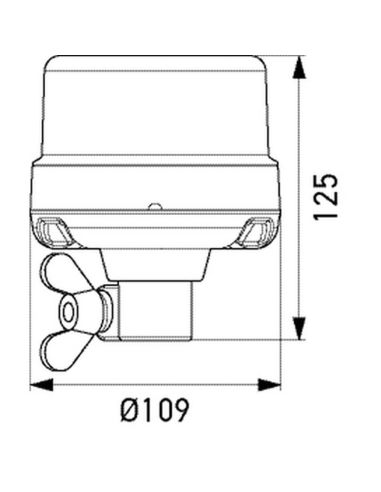 Rotativo LED flexible 12V/24V de destellos Ambar K-LED Nano Hella 2XD 066 146-011 ADR R10 TA1 Hella | LeonLeds