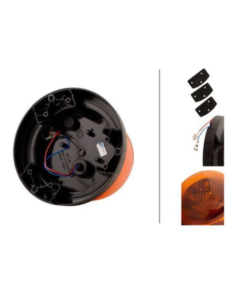 Rotativo LED de destellos sujección 3 Tornillos Rota-LED de Hella 12V/24V 2XD 013 979-001 Hella | LeonLeds