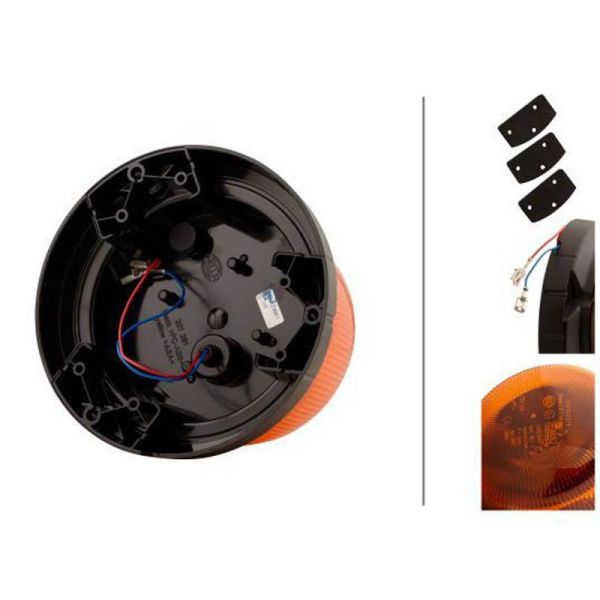 Rotativo LED de destellos sujección 3 Tornillos Rota-LED de Hella 12V/24V 2XD 013 979-001 Hella | LeonLeds