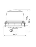 Dimensiones Rotativo LED ambar Flexible Tubuladura 12V/24V Hella RotaLED Compact 2XD 013 979-011 | LeonLeds