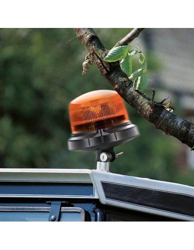 Rotativo LED ambar Flexible Tubuladura 12V/24V Hella RotaLED Compact 2XD 013 979-011 | LeonLeds