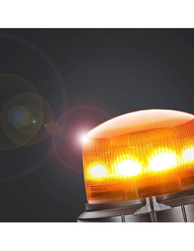 Rotativo LED ambar Flexible Tubuladura 12V/24V Hella RotaLED Compact 2XD 013 979-011 | LeonLeds
