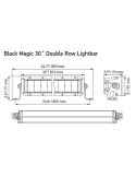 Dimensions Barre LED avec double ligne LED 30" 813mm Homologué Black Magic ECE 45 1FJ 358 196-411 Hella | LeonLeds