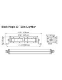 Dimensiones Barra LED 40" 100,7Cm Slim Black Magic de Hella ECE 50 Óptica Combo 6.815Lm 12V/24V 1FJ 358 196-321 | LeonLeds