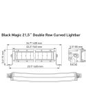 Dimensions Barre LED Double Courbe 21.5" 563mm 5,880Lm ECE 45 5,880Lm Combo Optique 12V/24V 1FJ 358 196-601 | LeonLeds