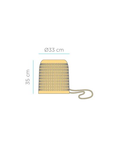 Luminária de teto ao ar livre sem cabo natural Positano dimensões New Garden | Leon Iluminação LED