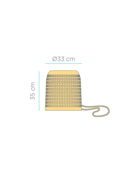 Plafonnier d'extérieur sans câble naturel Positano dimensions New Garden | Éclairage LeonLeds