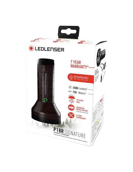 Caja Linterna LED muy potente 4500Lm y hasta 720 metros de alcance P18R Signature LedLenser | LeonLeds