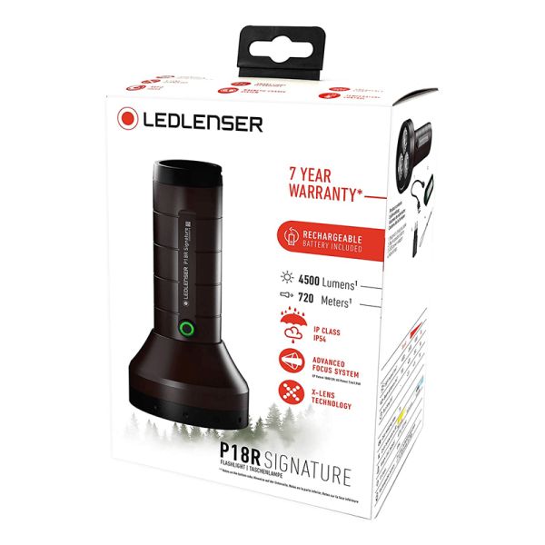 Caja Linterna LED muy potente 4500Lm y hasta 720 metros de alcance P18R Signature LedLenser | LeonLeds