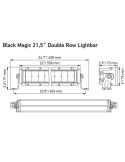 Dimensions de la barre LED double LED homologuées 55,8 cm 21,5" ECE 45 Black Magic 12 V/24 V 1FJ 358 196-401 604 mm Hella | Leon