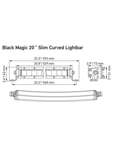 Barra LED de carretera Curva...