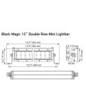 Dimensiones Barra LED Homologada 13" 400mm ECE-149 40 12/24V 3.800Lm Versión Doble LEDs 5.700K 1FJ 358 196-461 Hella | LeonLeds