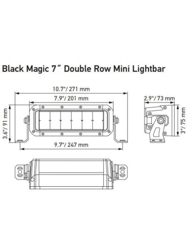 Barra LED de carretera 7" ECE 30...