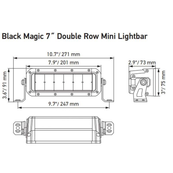 Barre LED pour autoroute 7" ECE 30...