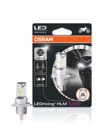 Lâmpada LED H4 / H19 para motocicleta 12V Sem transformador Plug & Play LEDriving HL EASY 64193DWESY 4062172321525 | leonleds