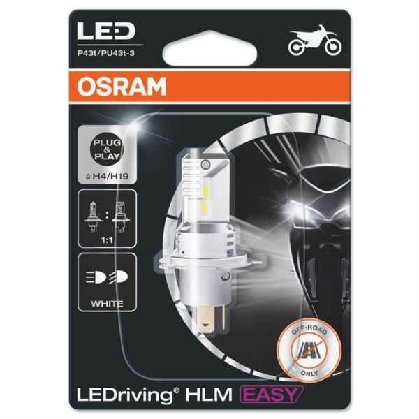 Ampoule LED H4/H19 pour moto 12V Sans transformateur Plug & Play LEDriving HL EASY 64193 | leonleds