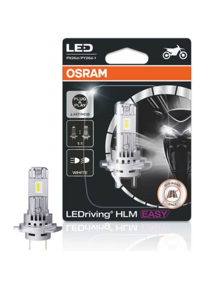 Bombilla LED H7 H18 12V para moto Sin transformador Plug & Play LEDriving HL EASY 64210DWESY 1 Unds. 4062172321501 | LeonLeds