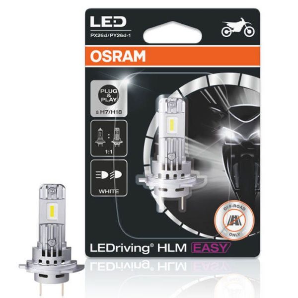 Bombilla LED H7 H18 12V para moto Sin transformador Plug & Play LEDriving HL EASY 64210DWESY 1 Unds. 4062172321501 | LeonLeds