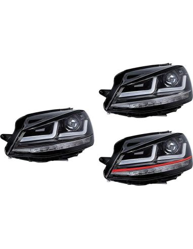 Faros LED delanteros Golf VII LEDriving Cromado Pack 2 LEDHL104-CM (2012-2016) Antes Res-tyling Con Xenón Osram | LeonLeds