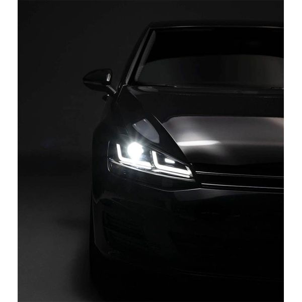 Pacote de faróis dianteiros LED cromados Golf VII LEDriving 2 LEDHL104-CM (2012-2016) antes de remodelar com Osram Xenon | LeonL
