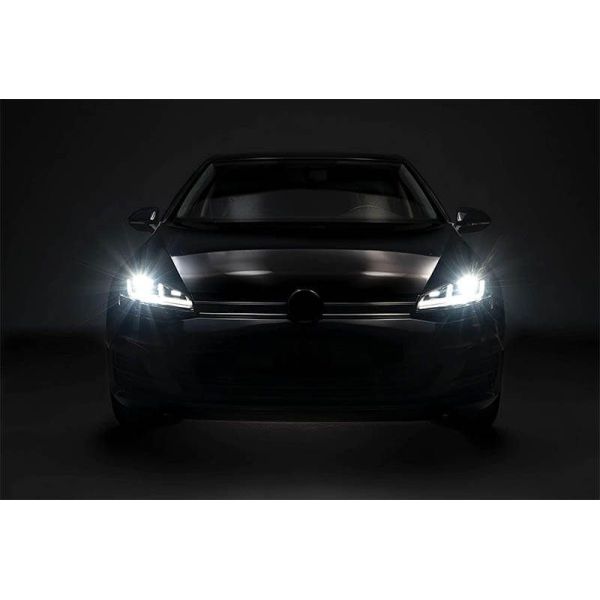 Pacote de faróis dianteiros LED cromados Golf VII LEDriving 2 LEDHL104-CM (2012-2016) antes de remodelar com Osram Xenon | LeonL