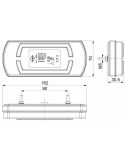 Dimensiones Piloto Trasero LED rectangular con luz de posición Neon con cable 5 Funciones R1 S1 2A AR F1 Horpol | LeonLeds