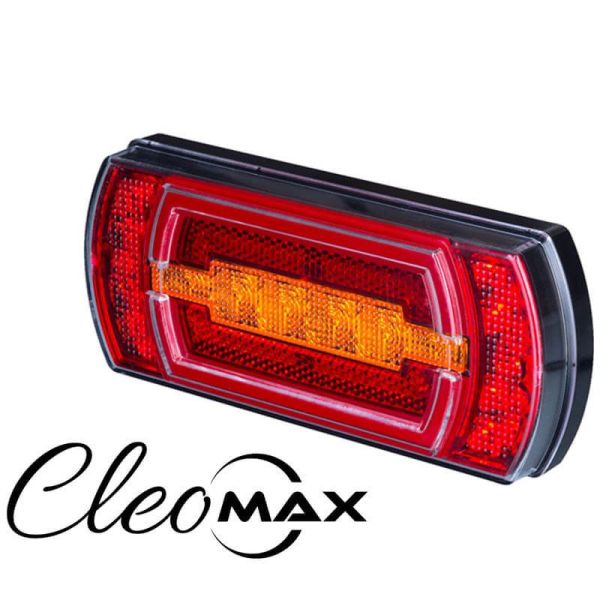 Feu arrière LED rectangulaire avec feu de position néon avec câble 5 fonctions R1 S1 2A AR F1 Horpol | leonleds