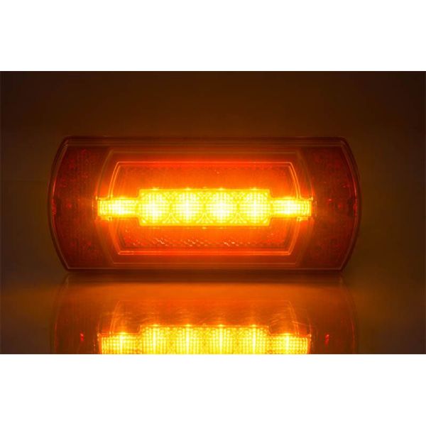 Clignotant de feu arrière rectangulaire à LED avec feu de position Néon avec câble 5 fonctions R1 S1 2A AR F1 Horpol | leonleds