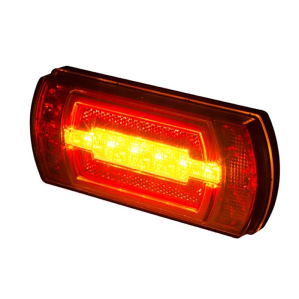 Clignotant de feu arrière rectangulaire à LED avec feu de position Néon avec câble 5 fonctions R1 S1 2A AR F1 Horpol | leonleds