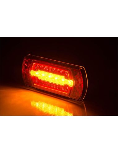 Intermitente Piloto Trasero LED rectangular con luz de posición Neon con cable 5 Funciones R1 S1 2A AR F1 Horpol | LeonLeds