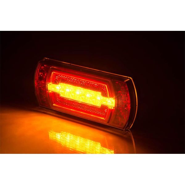 Clignotant de feu arrière rectangulaire à LED avec feu de position Néon avec câble 5 fonctions R1 S1 2A AR F1 Horpol | leonleds