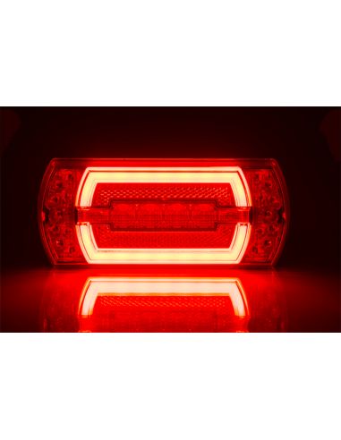 Luz traseira de LED retangular de posição Neon com luz de posição Neon com cabo 5 funções R1 S1 2A AR F1 Horpol | leonleds