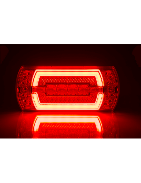 Luz traseira de LED retangular de posição Neon com luz de posição Neon com cabo 5 funções R1 S1 2A AR F1 Horpol | leonleds