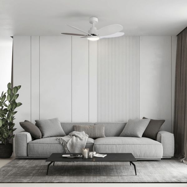 Ventilateur de plafond Rainbow M, LED 18W DC moteur photo Environnement