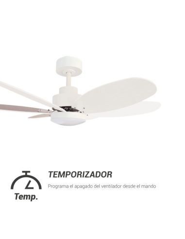 Ventilador de teto Rainbow M, temporizador de motor LED 18W DC