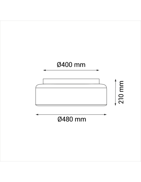 Plafón LED Ventilador para Techo o Pared Alan Move 38W DC Medidas